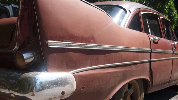 Rear Fender Retro Car Close Cuba Havana — Foto de Stock
