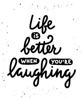 Duvar sanatı, dekorasyon ve tişört baskıları için el çizimi harf tasarımı öğesi olan vektör posteri. Sen gülerken hayat daha güzel. Motivasyon ve ilham verici alıntı, el yazısı tipografi. 
