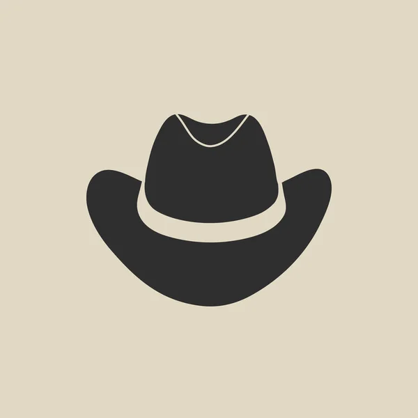 西部野生复古元素平整 线条风格 手工绘制的矢量复古的西方牛仔帽时尚风格图解 卡通设计 牛仔德克萨斯贴片 — 图库矢量图片