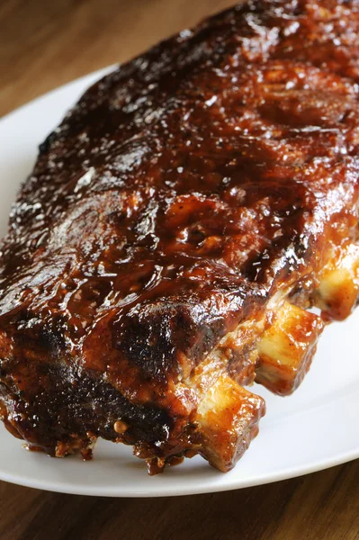 Costillas barbacoa a la parrilla —  Fotos de Stock