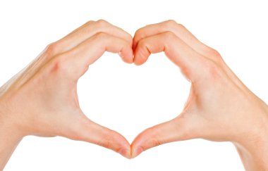 eller bir kalp oluşturan