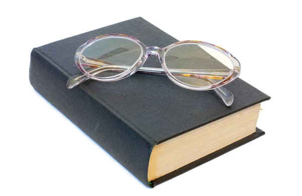 Szemüveg egy könyvet — Stock Fotó