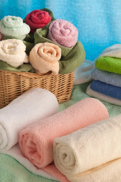 Scene with bath towels — Stock Photo, Image
