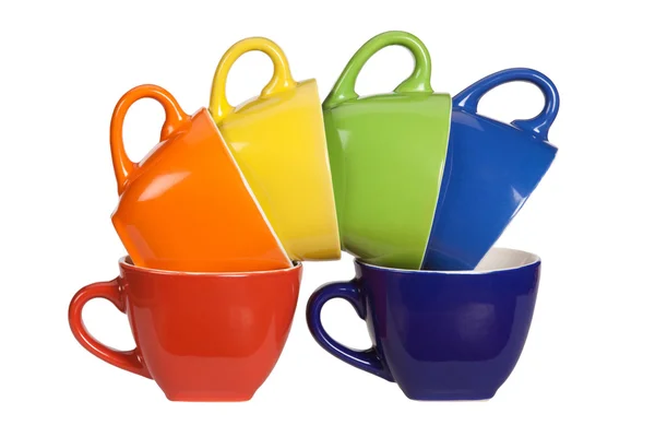 Набор красочных чашек . — стоковое фото