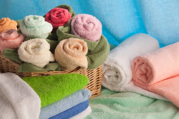 Scene with bath towels. — Stock Photo, Image