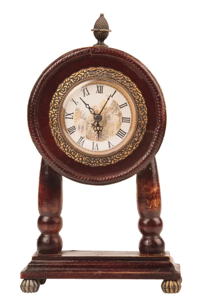 Relógio de madeira velho . — Fotografia de Stock