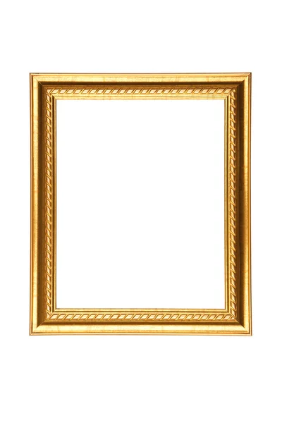 Dünner goldener Rahmen mit Leerraum. — Stockfoto
