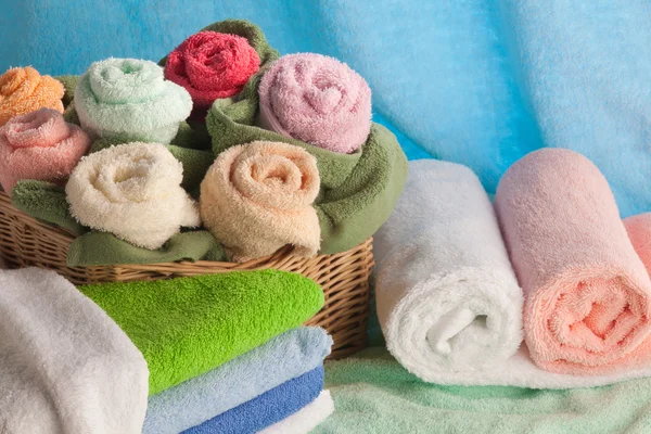 Scene with bath towels. — Stock Photo, Image