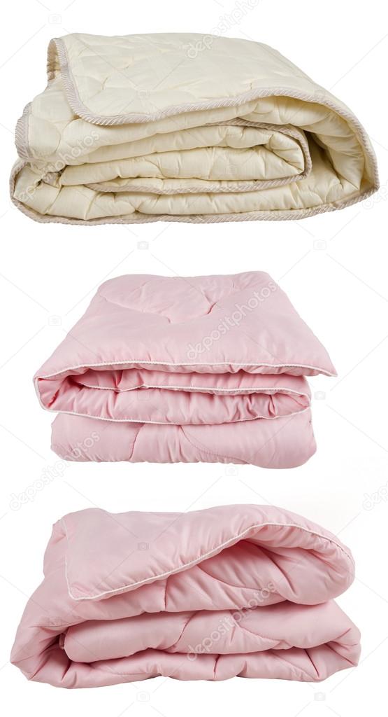 Pink and beige blankets