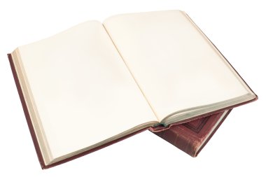 boş açık vintage kitap