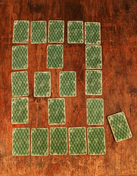 Пасьянс ігрових карток — стокове фото