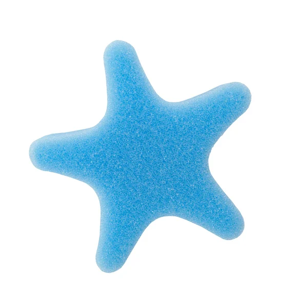 Esponja de banho estrela azul — Fotografia de Stock