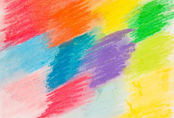 Kleurrijke pastelkrijt vlekken op papier — Stockfoto