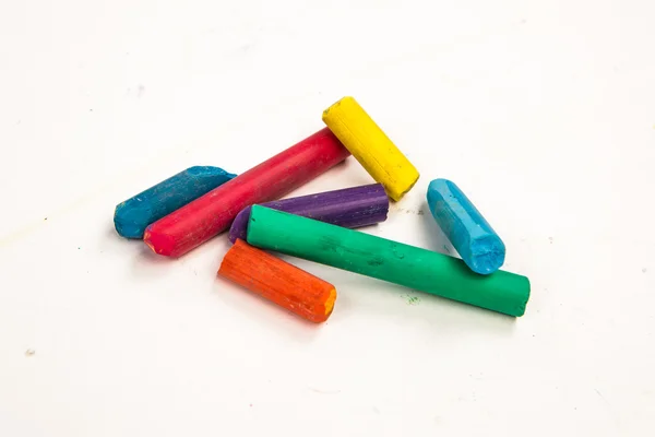 Stack of multicolored pastel chalks — Stock Photo, Image