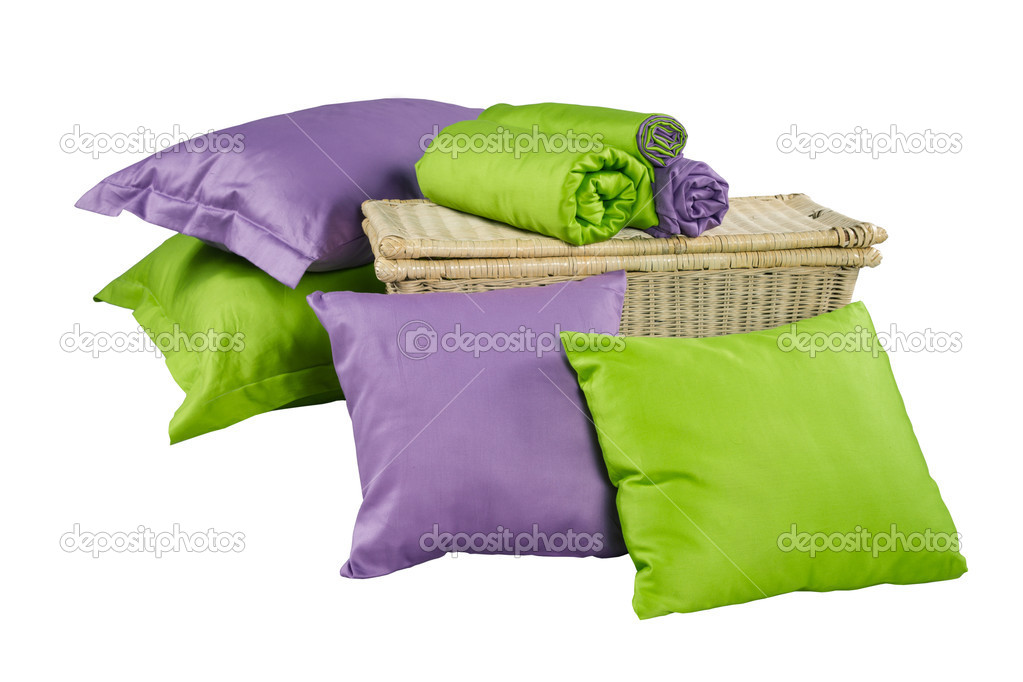 Colorful pillows and blankets