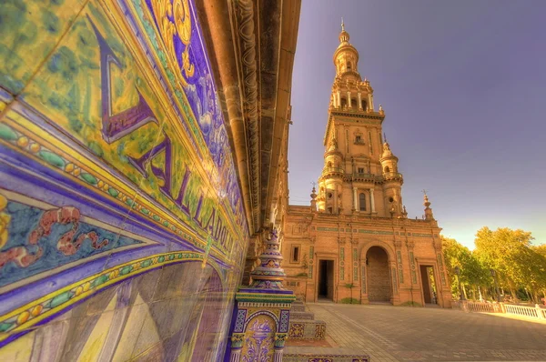 Plaza i Spanien i Sevilla — Stockfoto