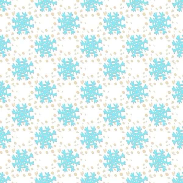 Цветной Узор Снежинками Белом Фоне Текстильной Печати Дизайнерской Бумаги Векторная — стоковый вектор