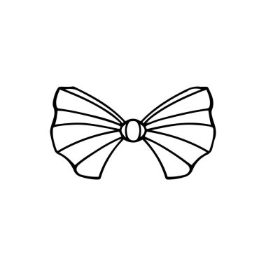 Dekoratif tasarım için güzel bir kurdele. Basit vektör illüstrasyonu. 