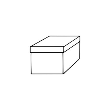 Dekoratif tasarım için basit kutu ögesi. Vektör illüstrasyonu