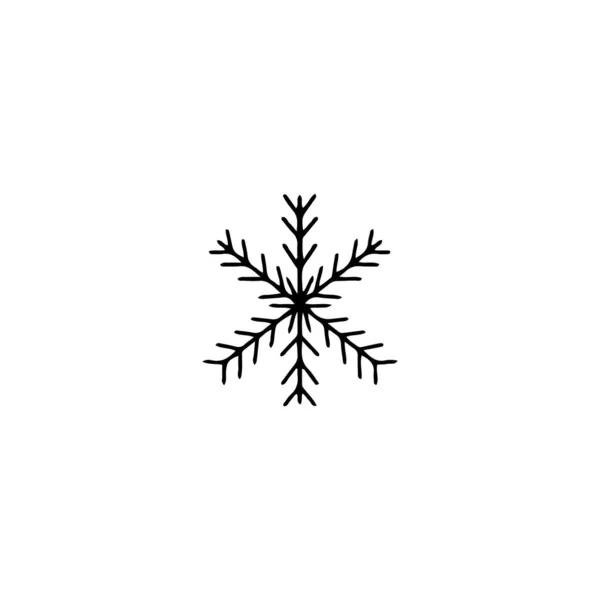 Простой Элемент Снежинки Декоративного Дизайна Векторная Иллюстрация — стоковый вектор