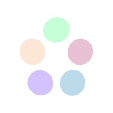 Renklendirme tasarımları için beyaz arkaplandaki pastel renkler Paskalya için mükemmel. Vektör illüstrasyonu