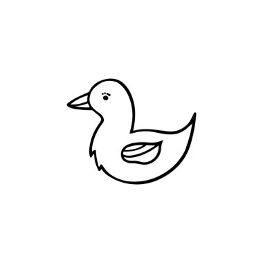 Çizgi çizimleri ve siyah oyuncaklar baskı tasarımı için karalama elementleri. Vektör illüstrasyonu