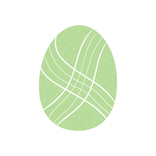 Piękna ilustracja z białym kolorem ornament zielone pisanki na białym tle. — Wektor stockowy