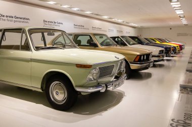 BMW 3 series collection in BMW museum, November 2021, Munich, Germany 