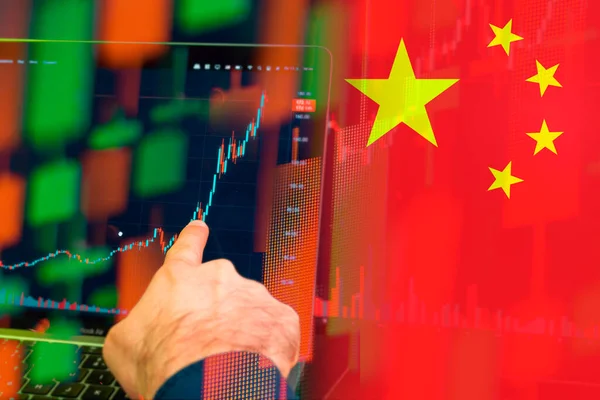 Chinas Aufwärtstrend der Wirtschaft, März 2022, San Francisco, USA. — Stockfoto