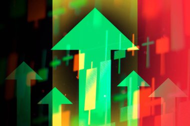 Artan yeşil oklar, ekonomideki gelişmeleri veya Belgie 'deki borsadaki büyümeyi gösteriyor.