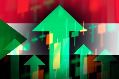 Artan yeşil oklar, Sudan 'daki hisse senetlerinin gelişimini veya büyümesini gösteriyor