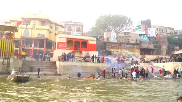 Varanasi Utter Pradesh India Januari 2022 Zicht Heilige Stad Varanasi — Stockvideo