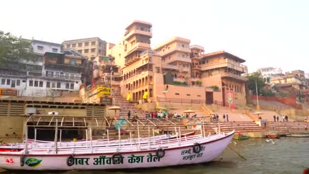Varanasi Utter Pradesh Indie Ledna 2022 Pohled Svaté Město Varanasi — Stock video