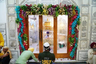 Sri Harmandir Sahib decorated with millions of flowers for Prakash Purab of Sri guru Granth sahib.