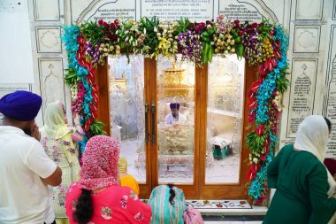 Sri Harmandir Sahib decorated with millions of flowers for Prakash Purab of Sri guru Granth sahib.