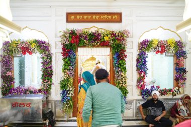 Sri Harmandir Sahib decorated with millions of flowers for Prakash Purab of Sri guru Granth sahib.