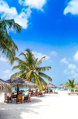 gökyüzü ile tropikal plaj