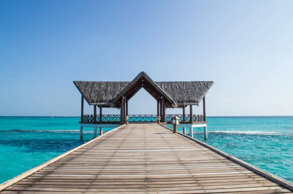 Beach Hut - Maldive — Fotografie, imagine de stoc