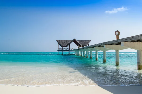 Jetty na areia - Maldivas — Fotografia de Stock