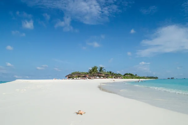 Spiaggia naturale di sabbia - Maldive — Foto Stock