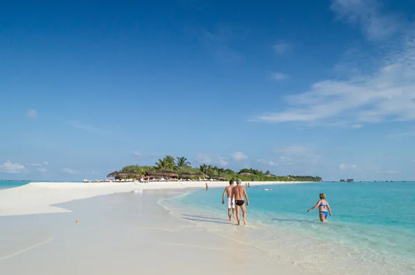 Spiaggia naturale di sabbia - Maldive — Foto Stock