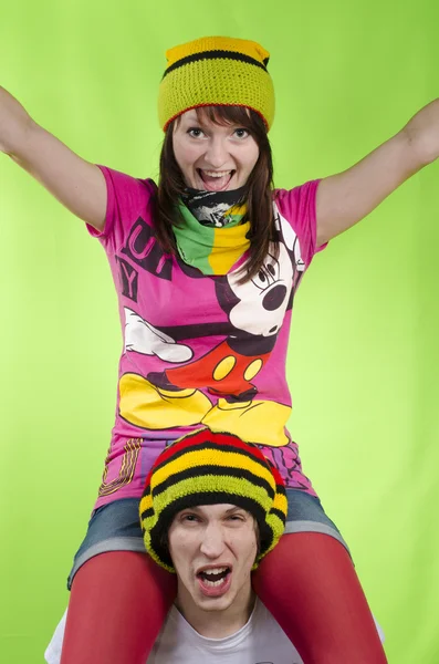 seven çift rasta-Cap aptalı oynuyor