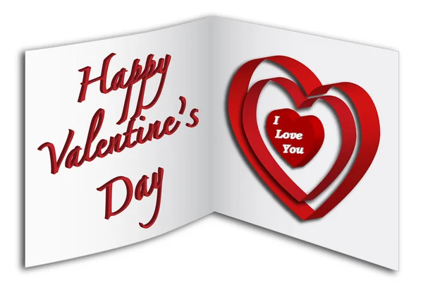 3D Sevgililer günü kartı