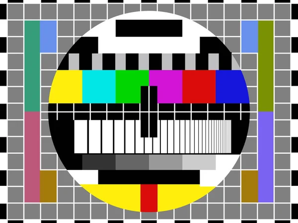 テレビ画面テストベクトル図 — ストックベクタ