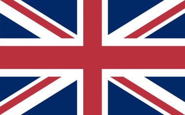 Birleşik Krallık bayrağı düzenlenebilir vektör illüstrasyonu. Union Jack klip sanatı