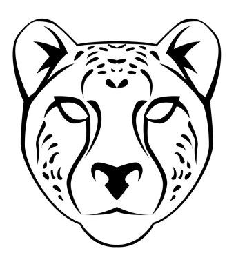 cheetah yüz vektör çizim