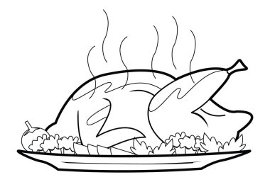 Vector illustration of roasted chicken vector Vector illustration of roasted chicken vector