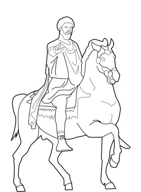 marcus Aurelius'un vektör çizim