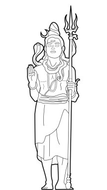 lord shiva vektör çizim