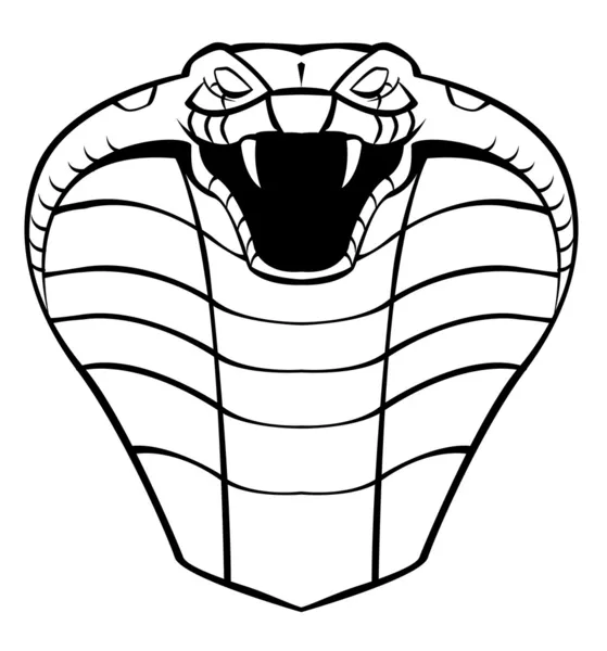 Ilustración vectorial de la cabeza de cobra — Archivo Imágenes Vectoriales